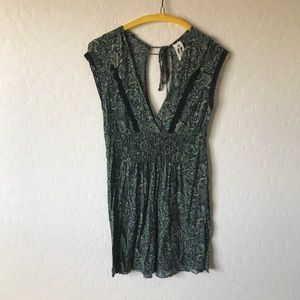Free People Paisley Long Top